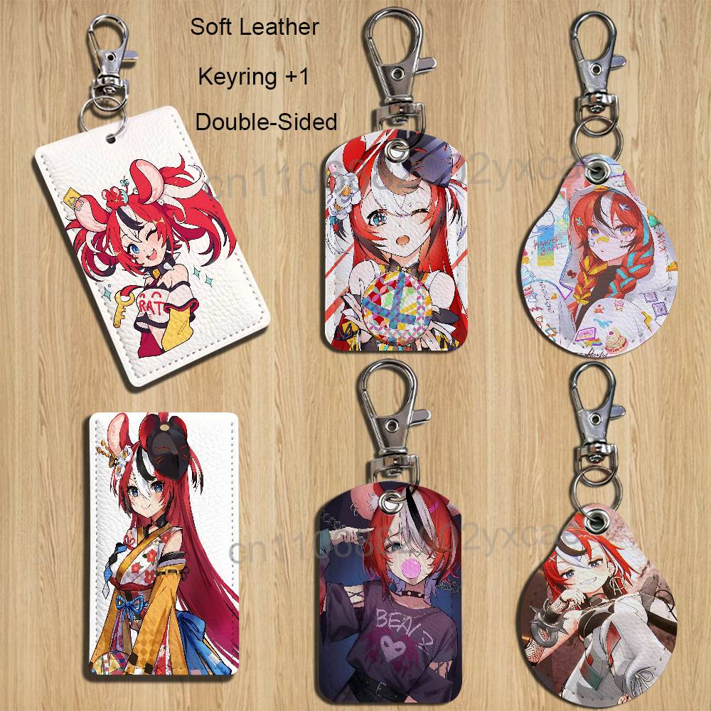Leatherwork Keychain - 귀여운 하코스 베일즈 타코다치 홀더 은행