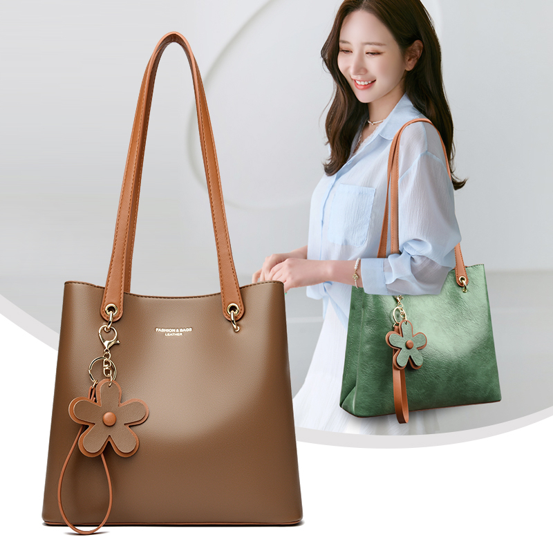 빈티지 스타일의 우아한 여성용 PU 가죽 토트백, 대용 - Leatherwork Flowers 리뷰 및 가격